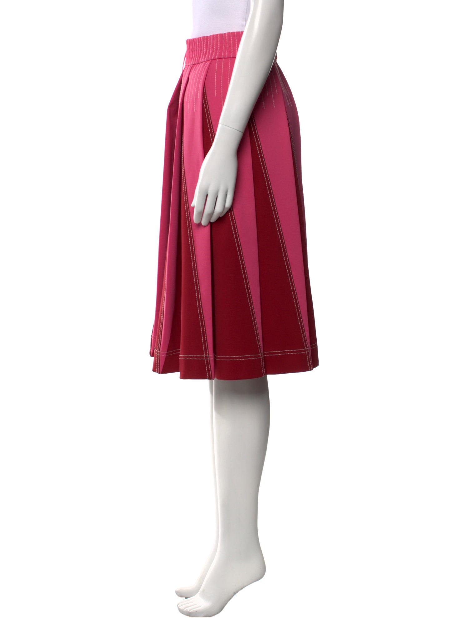 Valentino Pleated Accents Knee-Length Skirt