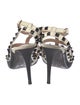 Valentino Rockstud Accents Leather T-Strap Pumps