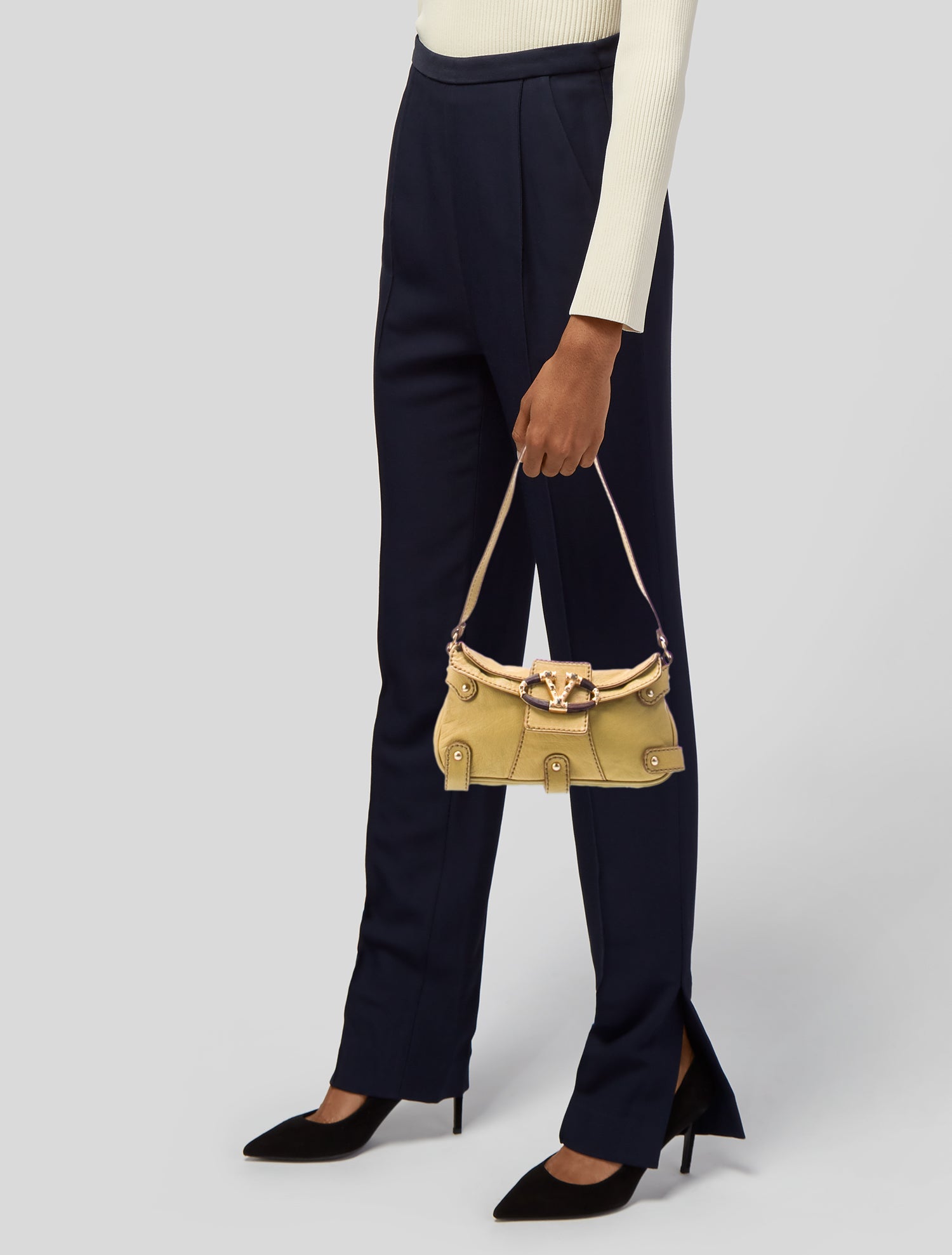 VALENTINO オルオハハタンフレアトラウサ 6B3RB64591P RE3 Valentino Shining Flower Tux 360 - Black Hobos, Handbags