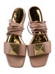 Valentino Rockstud Accents Leather Gladiator Sandals