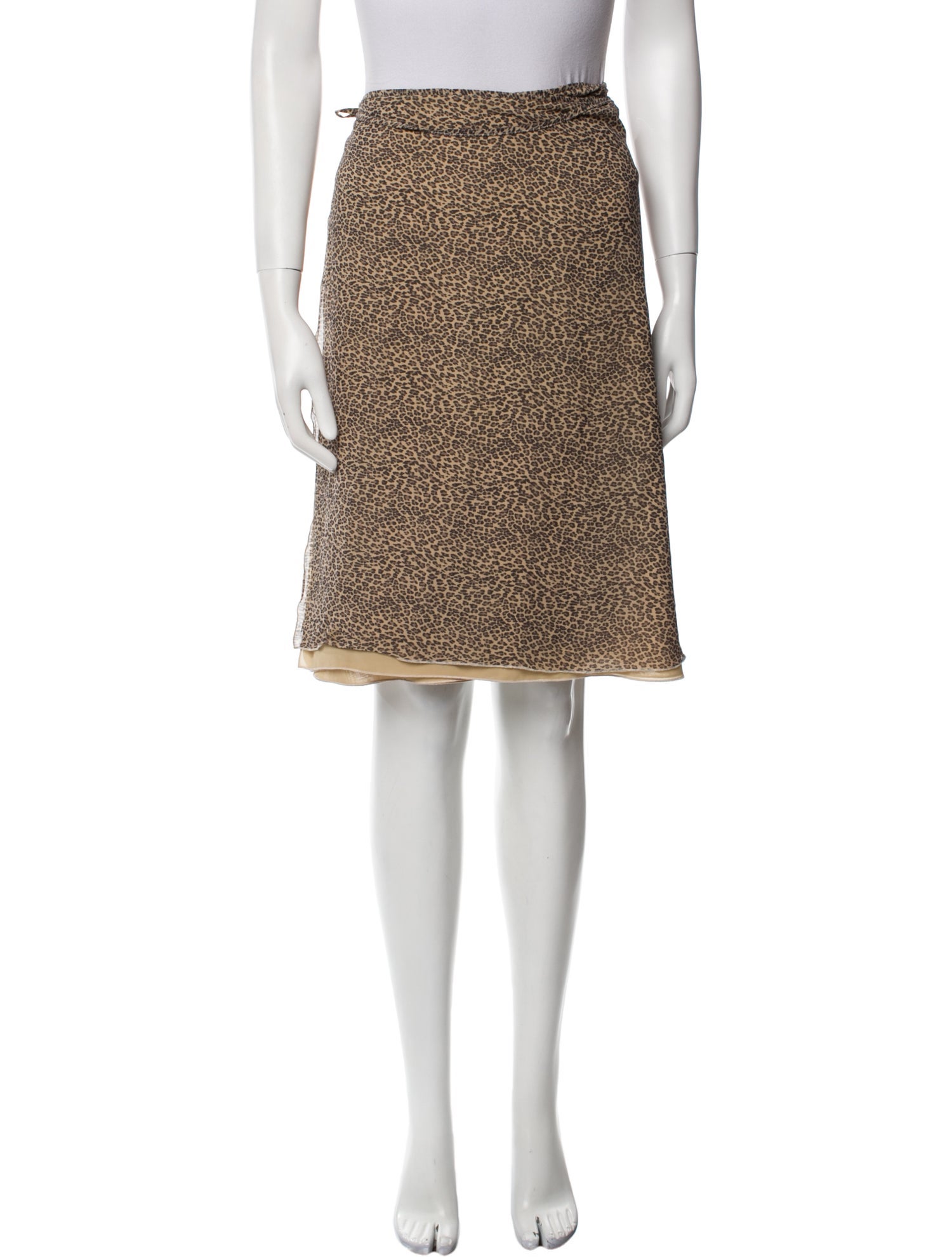 Valentino Silk Knee-Length Skirt