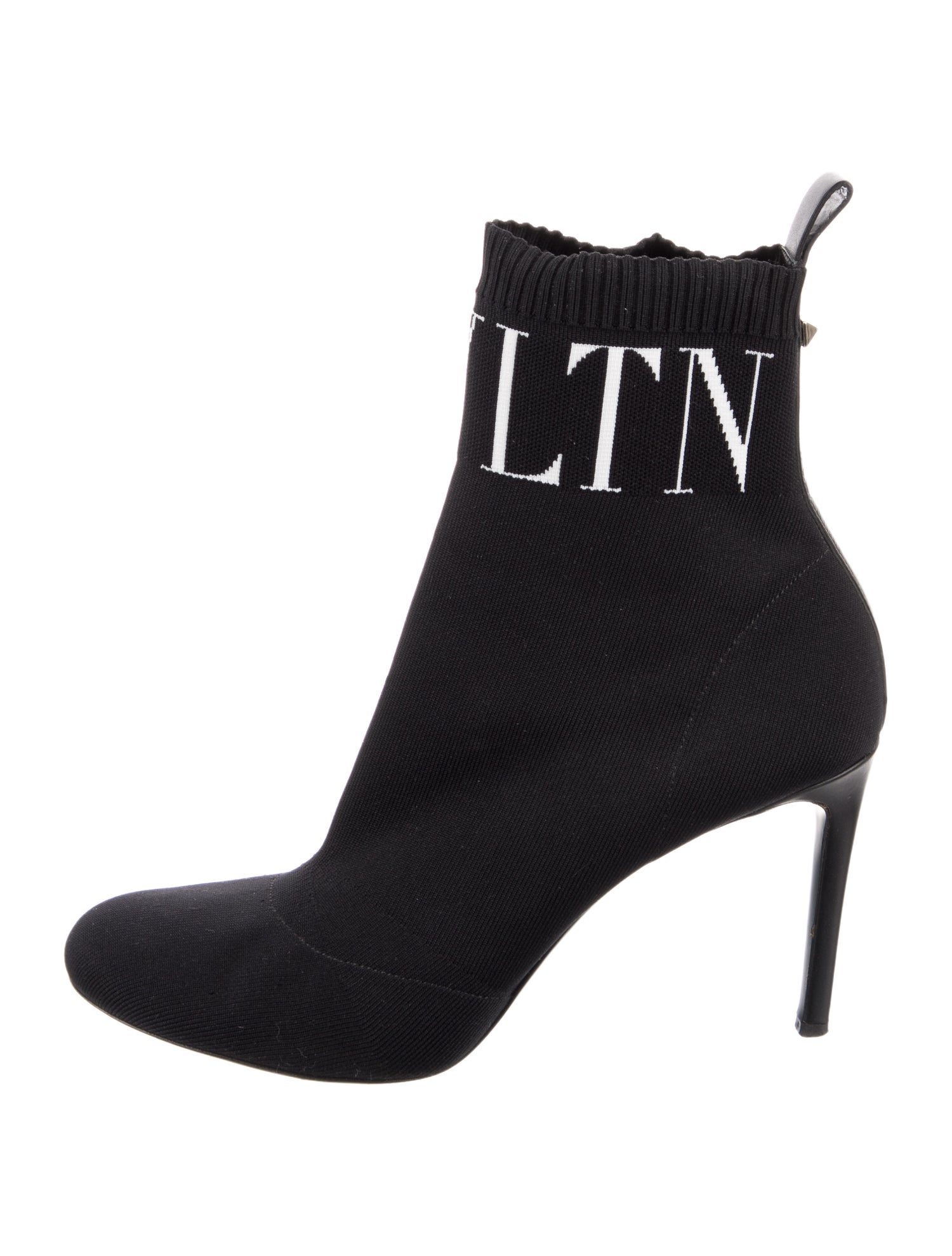 Valentino Rockstud Accents Printed Sock Boots