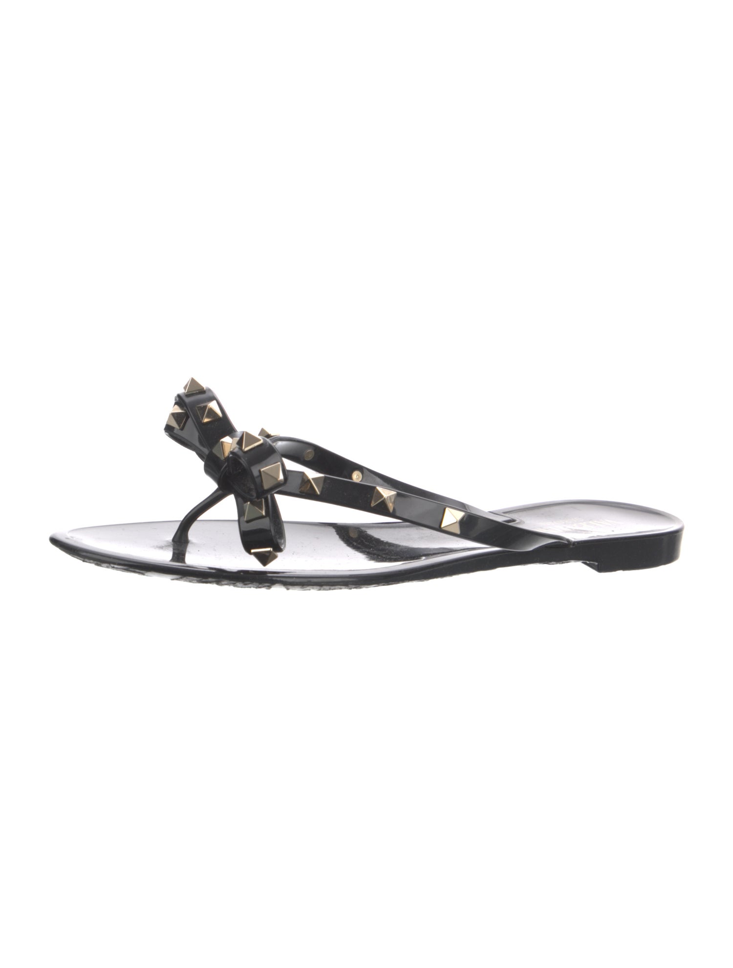 Valentino Rockstud Accents Rubber Slides