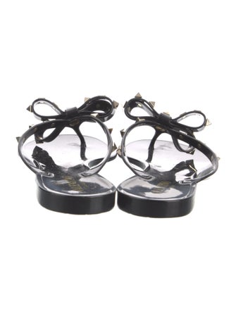 Valentino Rockstud Accents Rubber Slides