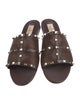 Valentino Rockstud Accents Leather Slides
