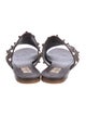 Valentino Rockstud Accents Leather Slides