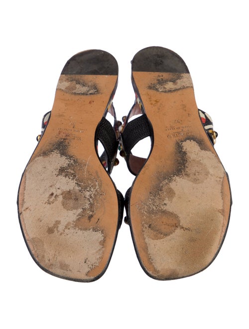 Valentino Leather Printed Gladiator Sandals