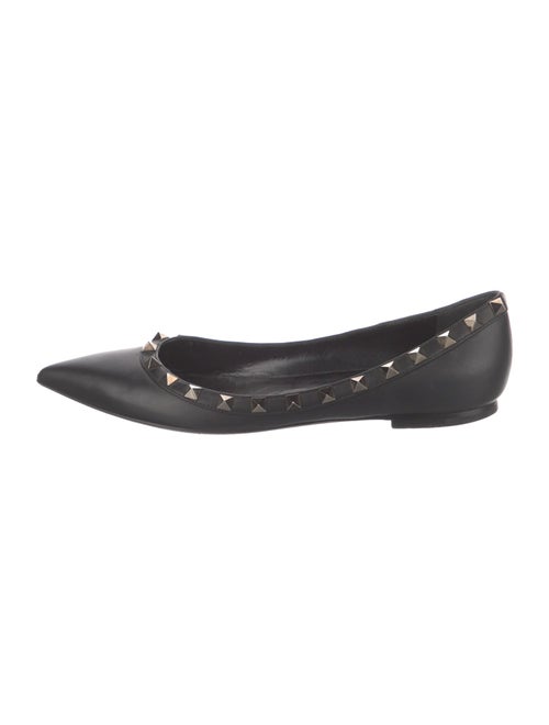 Valentino Rockstud Accents Leather Ballet Flats