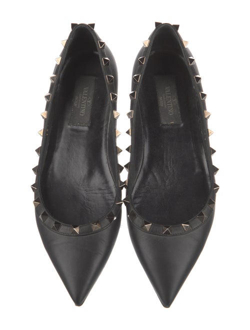 Valentino Rockstud Accents Leather Ballet Flats