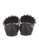Valentino Rockstud Accents Leather Ballet Flats