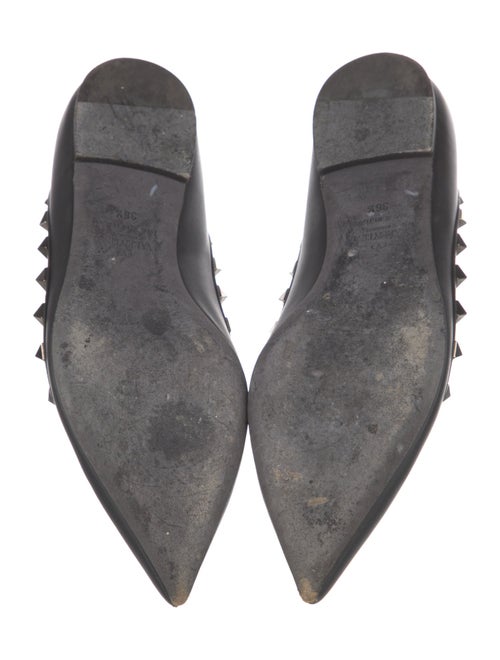 Valentino Rockstud Accents Leather Ballet Flats
