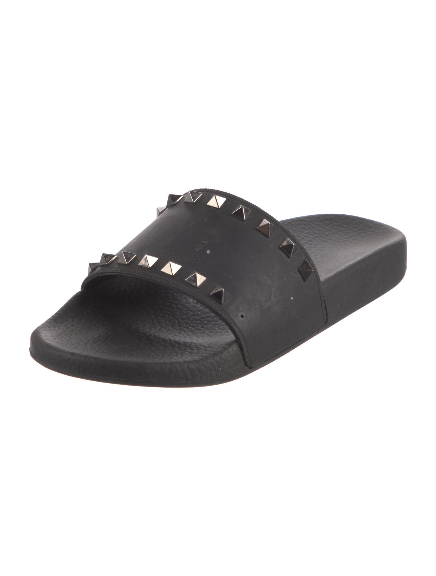 Valentino Rockstud Accents Rubber Slides