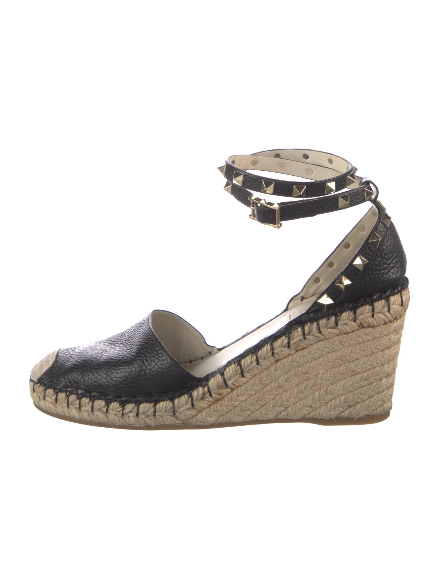 Valentino Rockstud Accents Leather D'Orsay Pumps