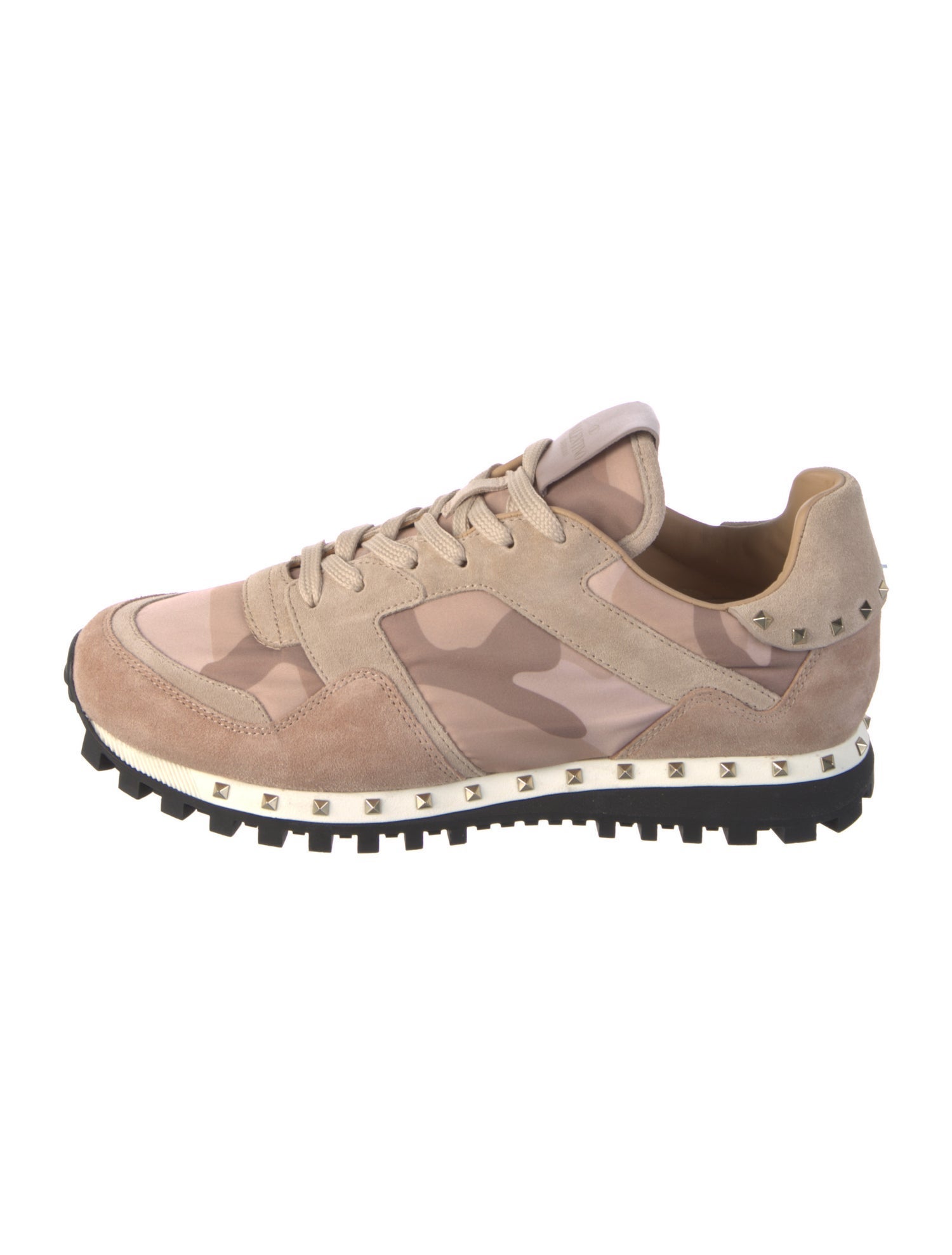 Valentino Rockstud Accents Nylon Sneakers