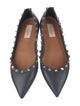 Valentino Rockstud Accents Leather Ballet Flats