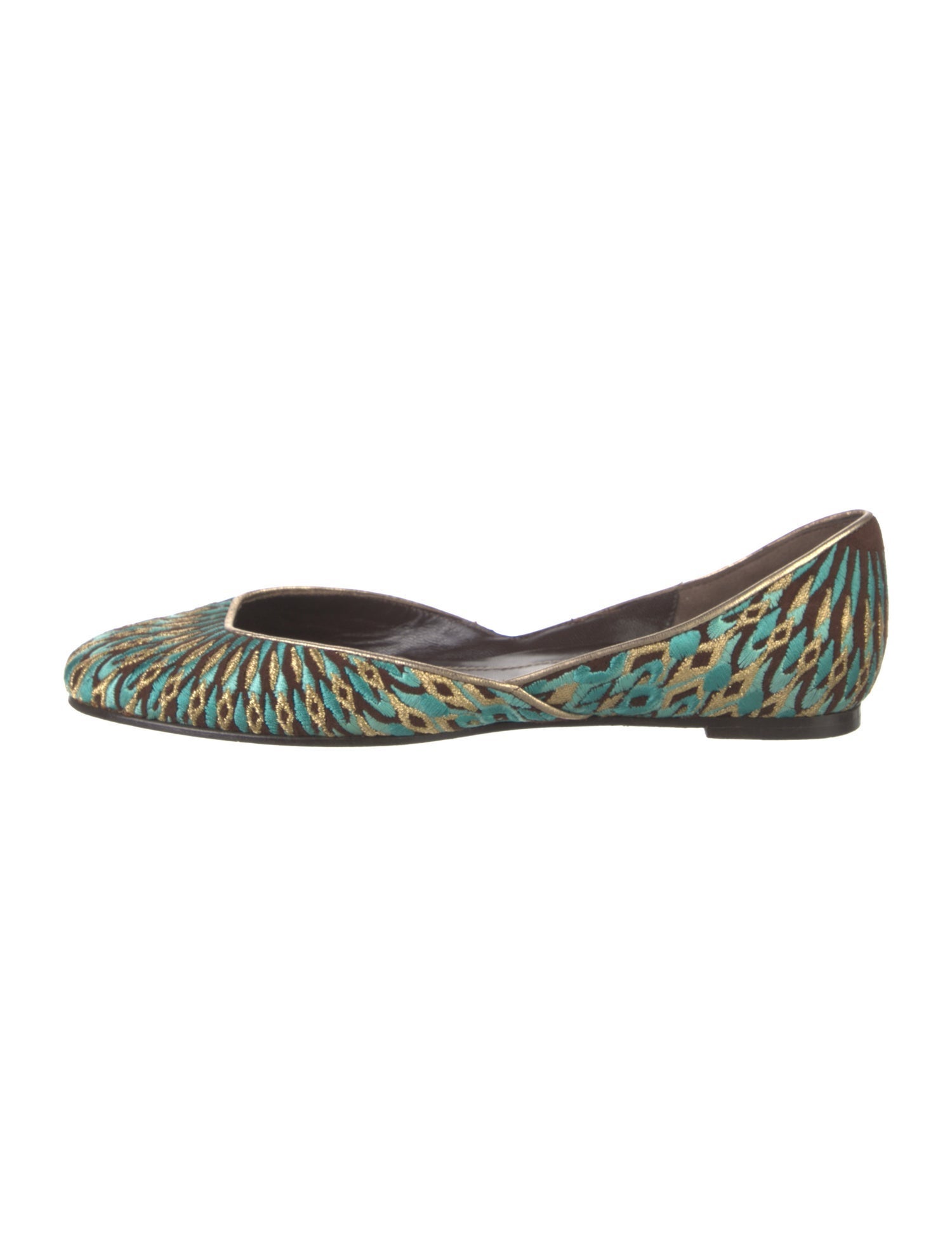 Valentino Suede Printed D'Orsay Flats