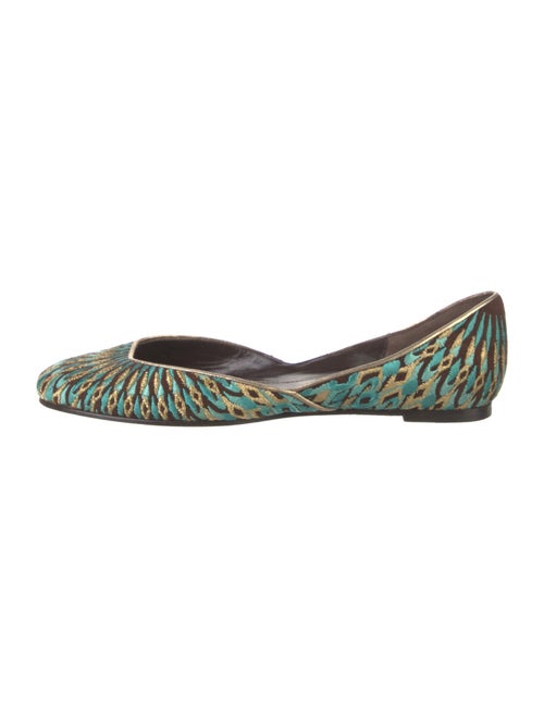 Valentino Suede Printed D'Orsay Flats