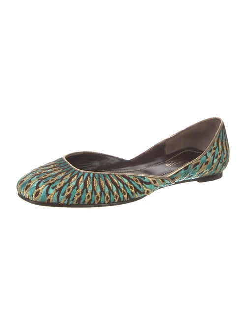 Valentino Suede Printed D'Orsay Flats