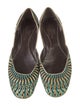 Valentino Suede Printed D'Orsay Flats