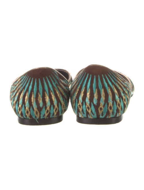 Valentino Suede Printed D'Orsay Flats