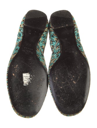 Valentino Suede Printed D'Orsay Flats