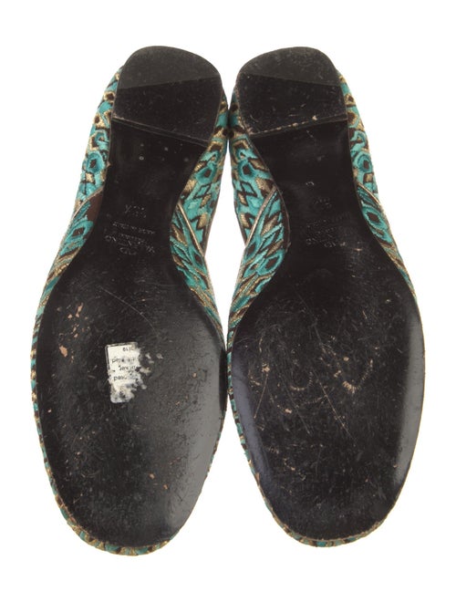Valentino Suede Printed D'Orsay Flats