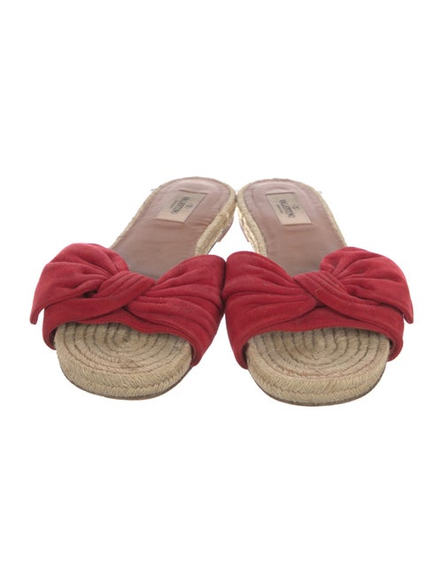 Valentino Suede Bow Accents Slides