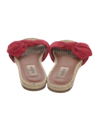 Valentino Suede Bow Accents Slides
