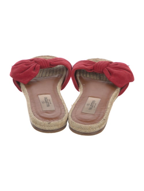 Valentino Suede Bow Accents Slides