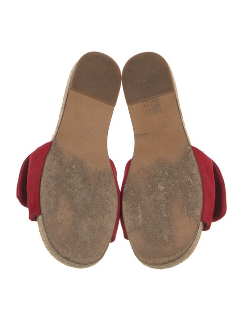 Valentino Suede Bow Accents Slides