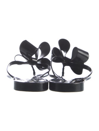 Valentino Rubber Bow Accents Slides