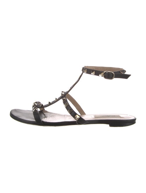 Valentino Rockstud Accents Leather Gladiator Sandals