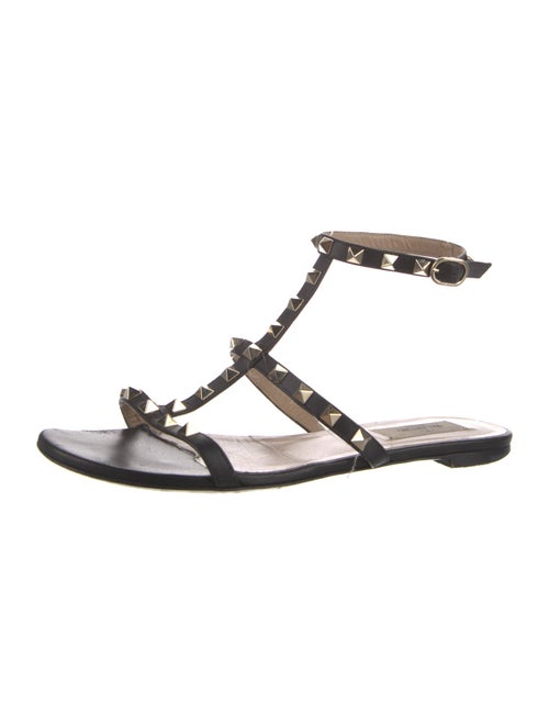 Valentino Rockstud Accents Leather Gladiator Sandals