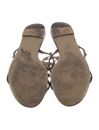 Valentino Rockstud Accents Leather Gladiator Sandals