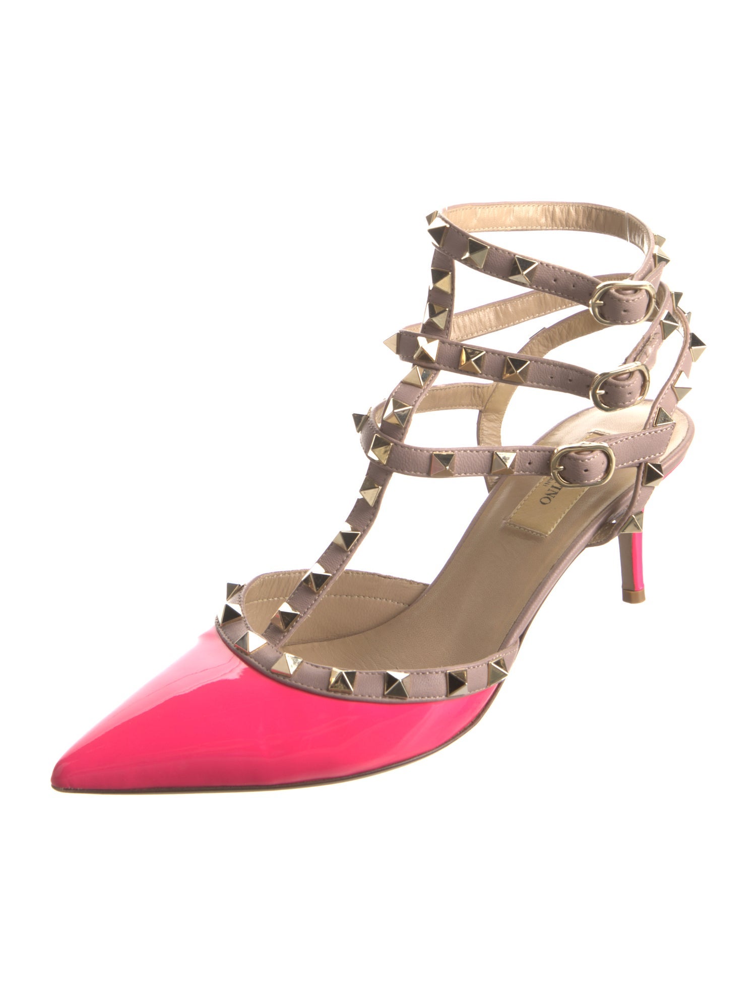 Valentino Rockstud Accents Patent Leather Pumps