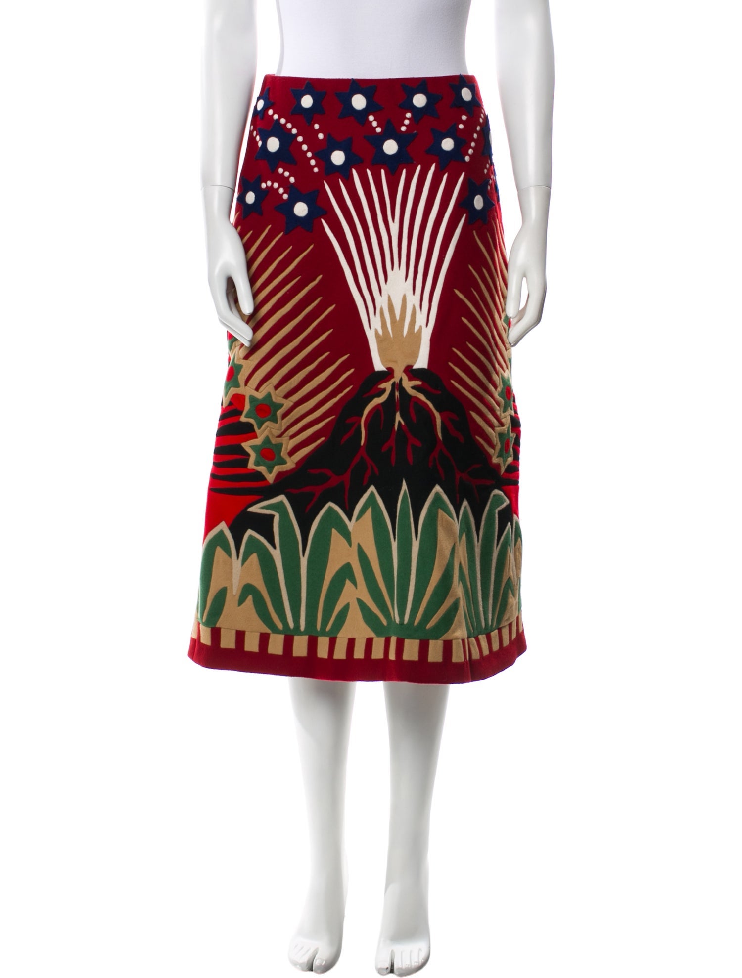 Valentino Printed Midi Length Skirt