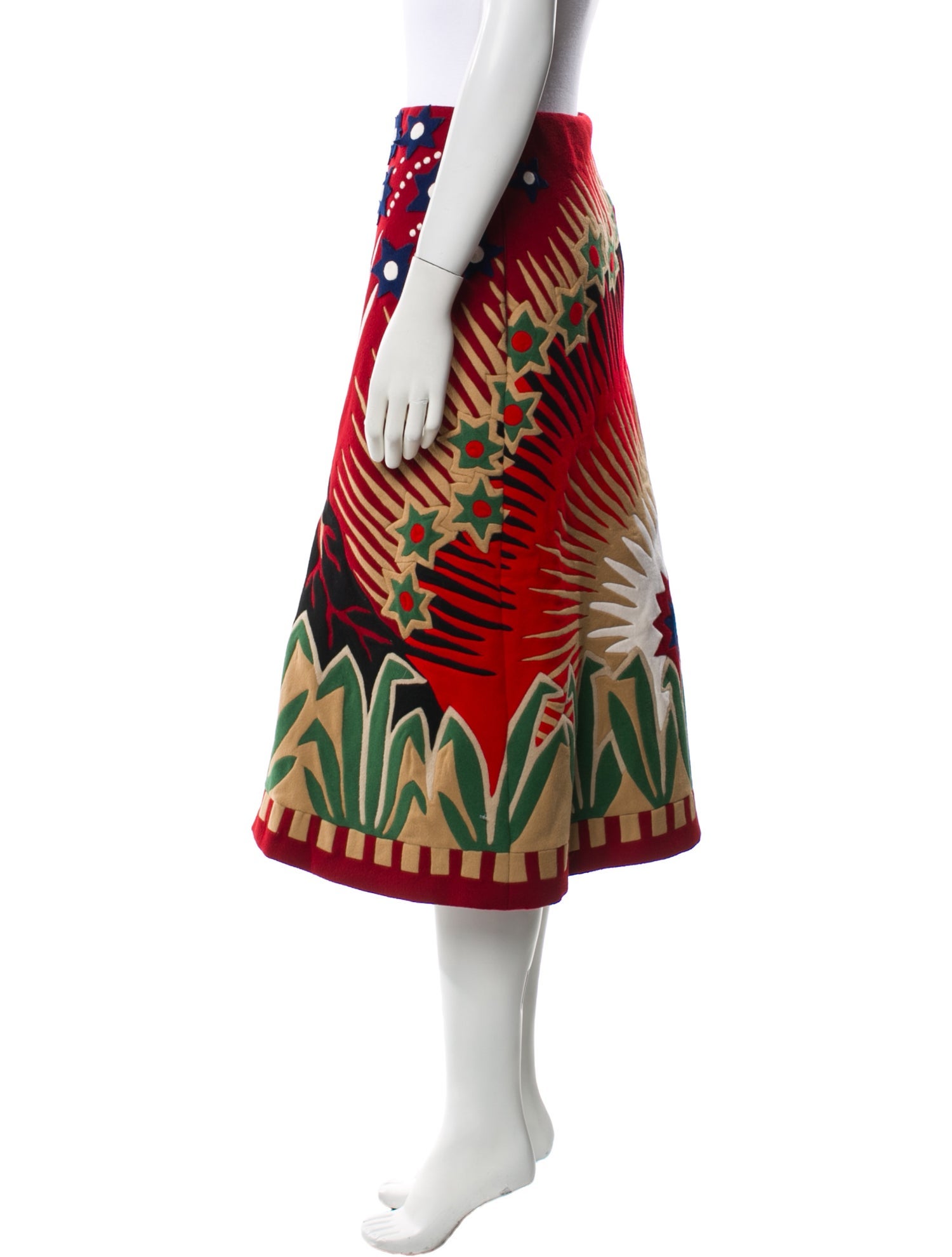 Valentino Printed Midi Length Skirt