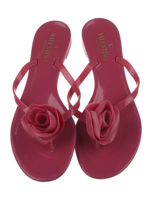Valentino Rubber Floral Print Slides