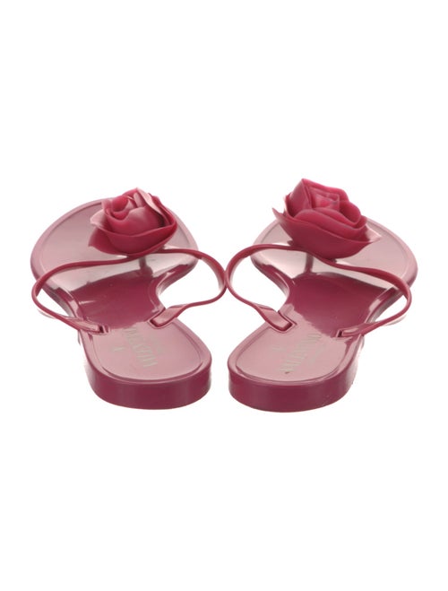 Valentino Rubber Floral Print Slides