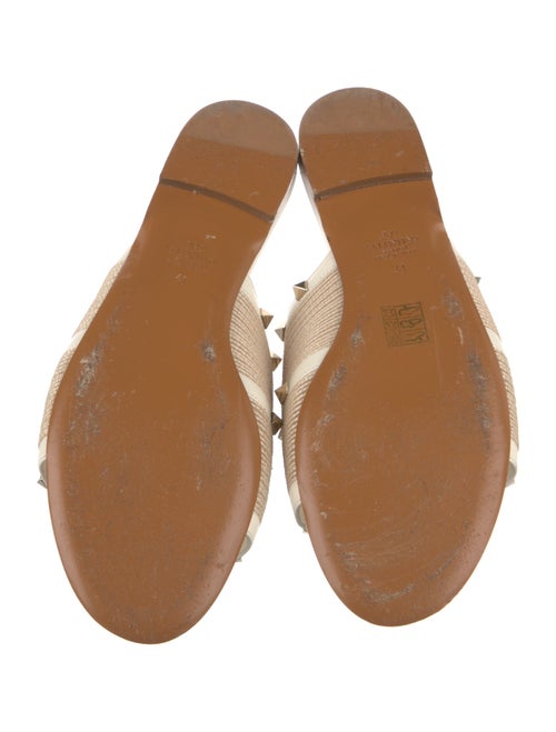 Valentino Canvas Studded Accents Slides