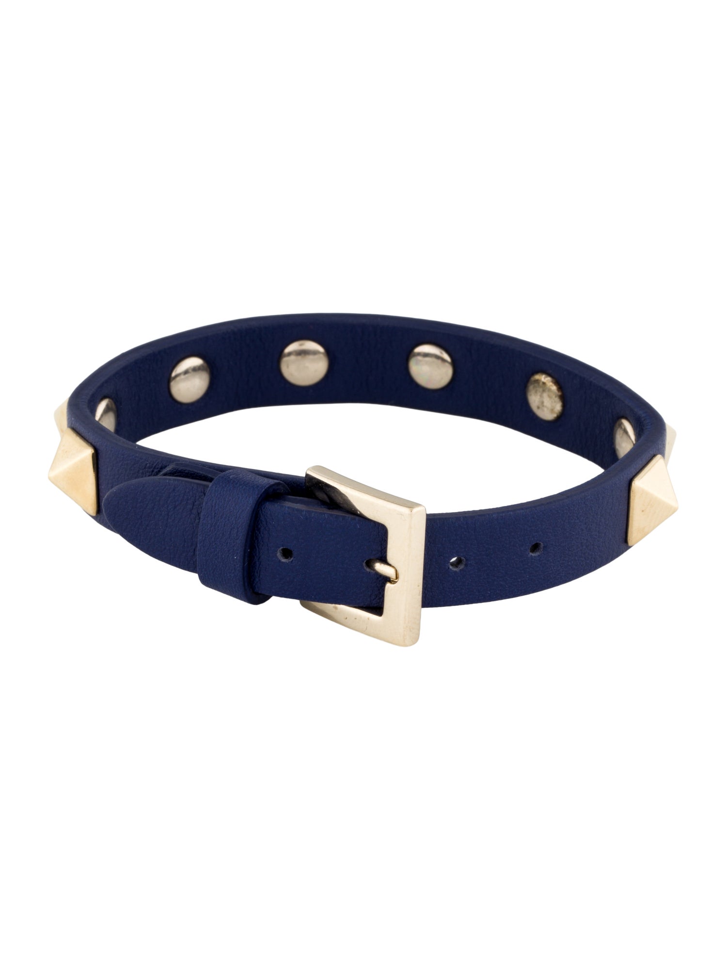 Valentino Leather Rockstud Wrap Bracelet