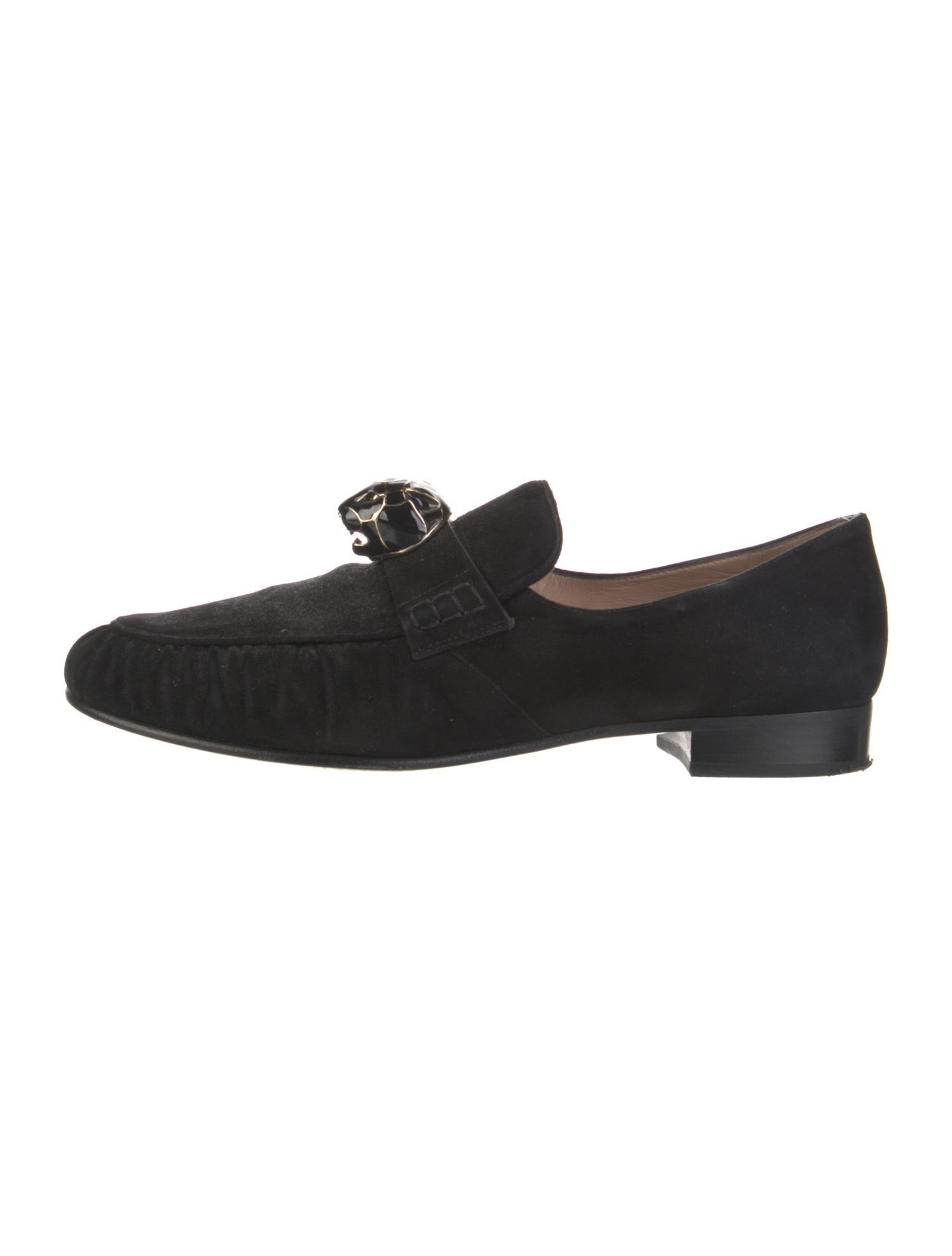 Valentino Rockstud Accents Suede Loafers