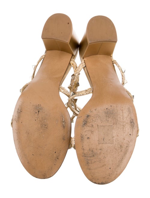 Valentino Rockstud Accents Leather Slides