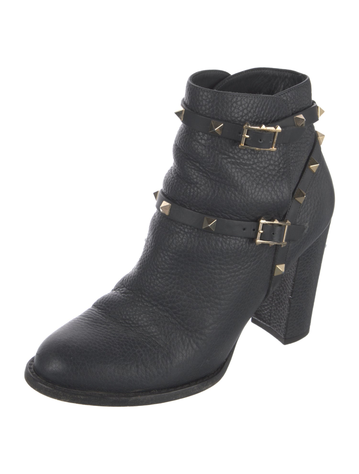 Valentino Rockstud Accents Leather Boots