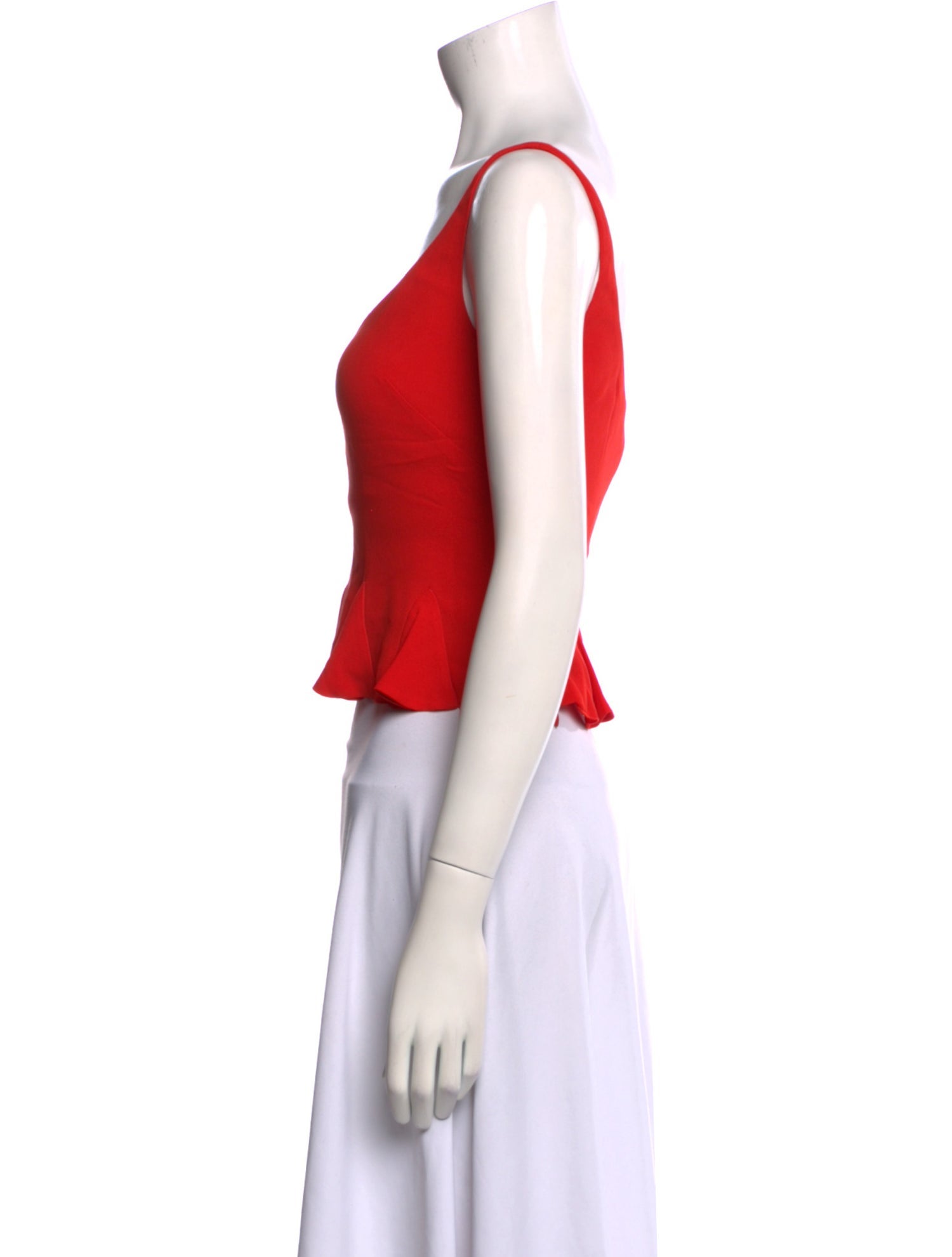 Valentino Silk Scoop Neck Crop Top