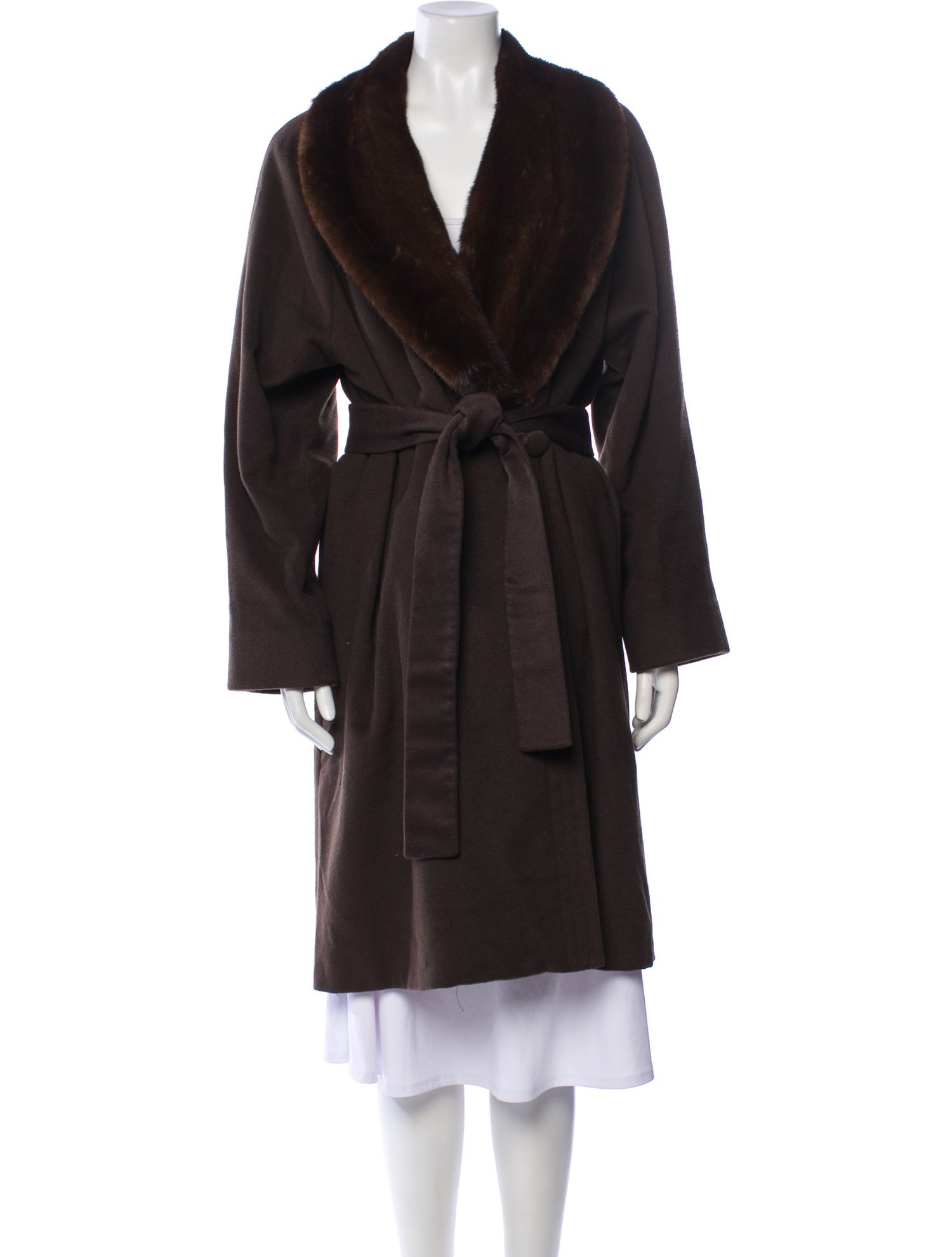 Valentino Vintage Cashmere Fur Coat