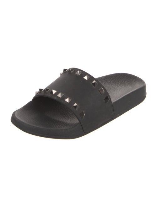 Valentino Rockstud Accents Rubber Slides
