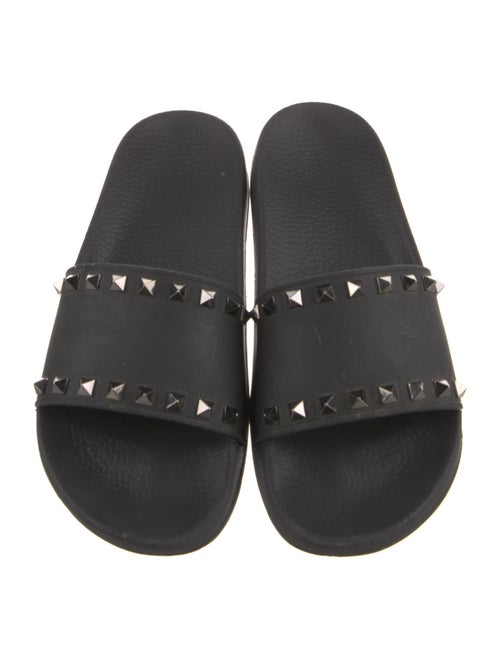 Valentino Rockstud Accents Rubber Slides