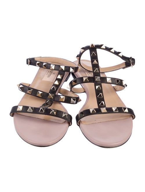 Valentino Rockstud Accents Leather Gladiator Sandals