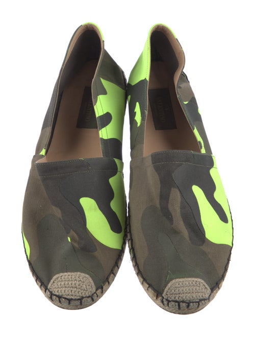 Valentino Canvas Camouflage Print Espadrilles